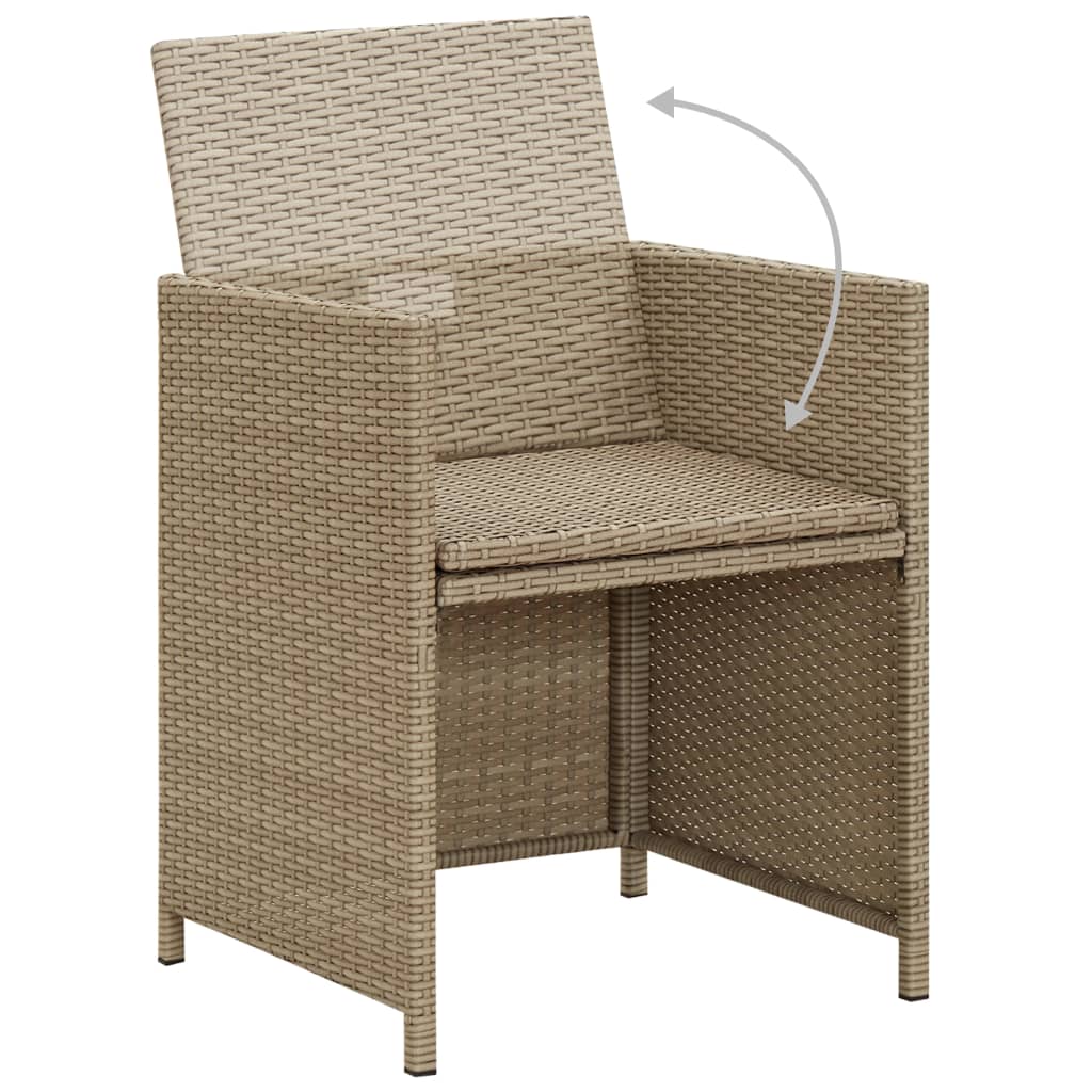 3-dijelni vrtni blagovaonski set s jastucima crni