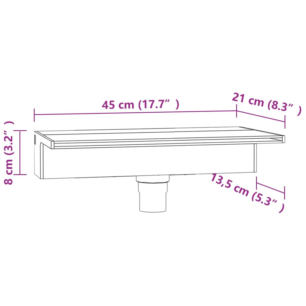 Prelijevajući vodopad s RGB LED svjetlima akrilni 45 cm