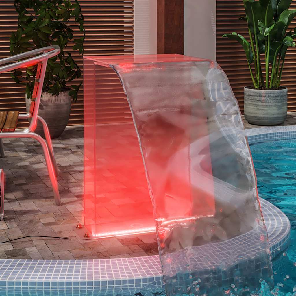 Fontana za bazen s RGB LED svjetlima akrilna 51 cm