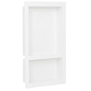 Niša za tuš s 2 odjeljka bijela visokog sjaja 41 x 69 x 9 cm