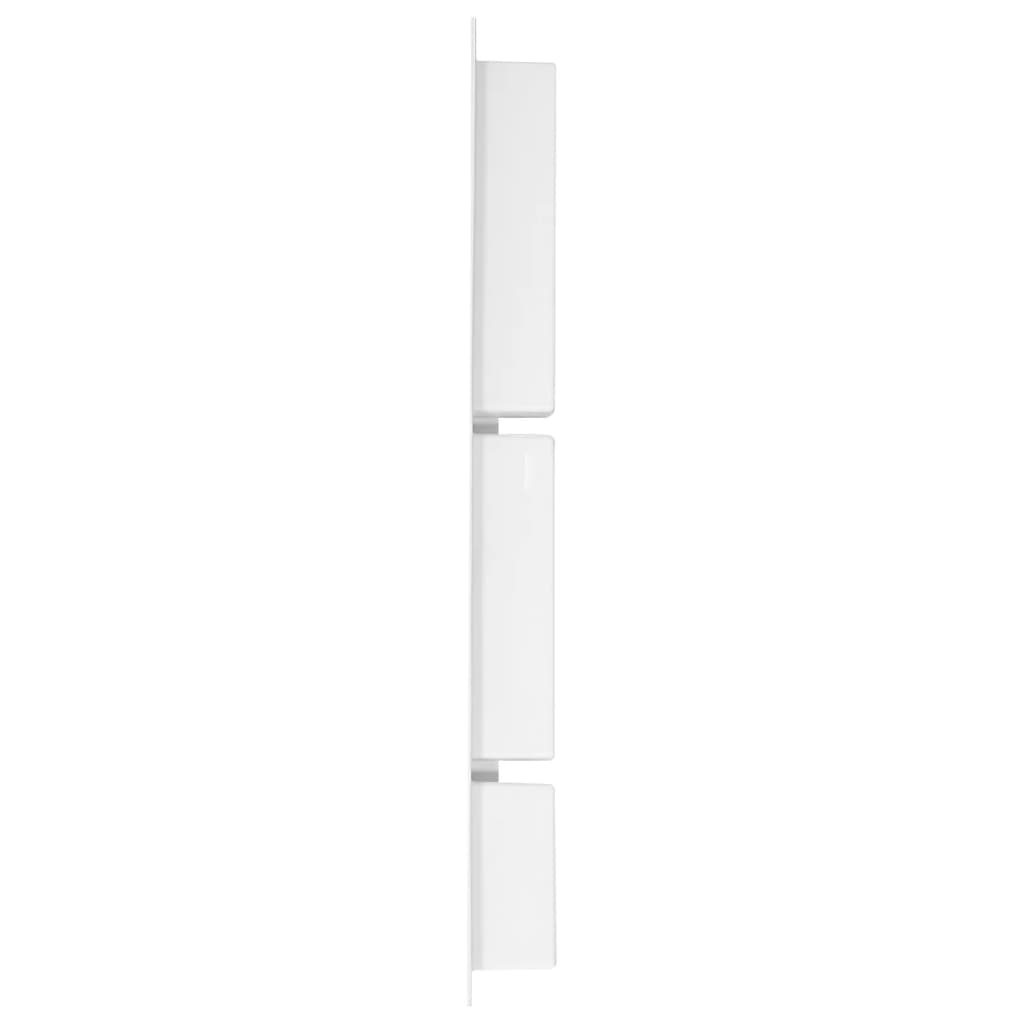 Niša za tuš s 3 odjeljka bijela visokog sjaja 41 x 99 x 9 cm