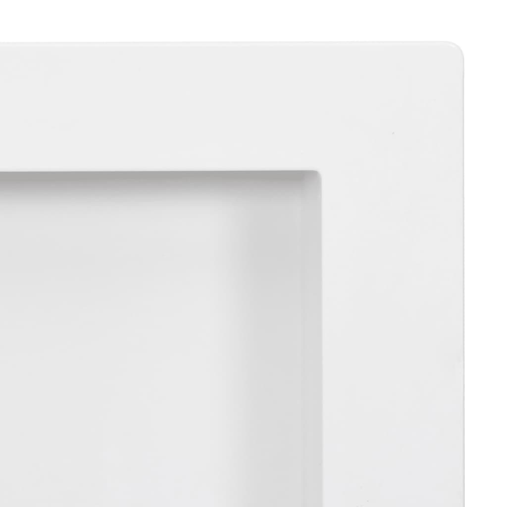 Niša za tuš s 3 odjeljka bijela visokog sjaja 41 x 99 x 9 cm