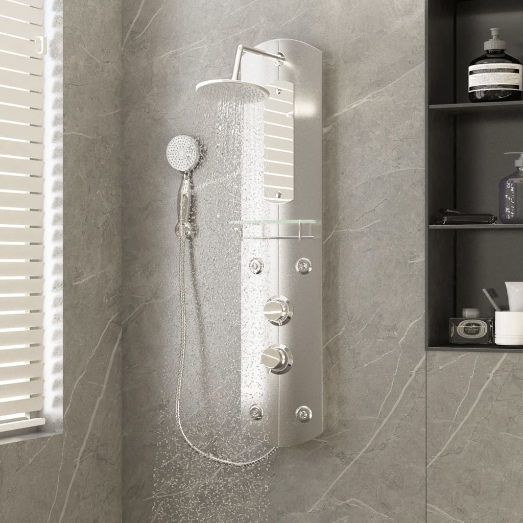Panel za tuširanje 25 x 43 x 110 cm srebrni