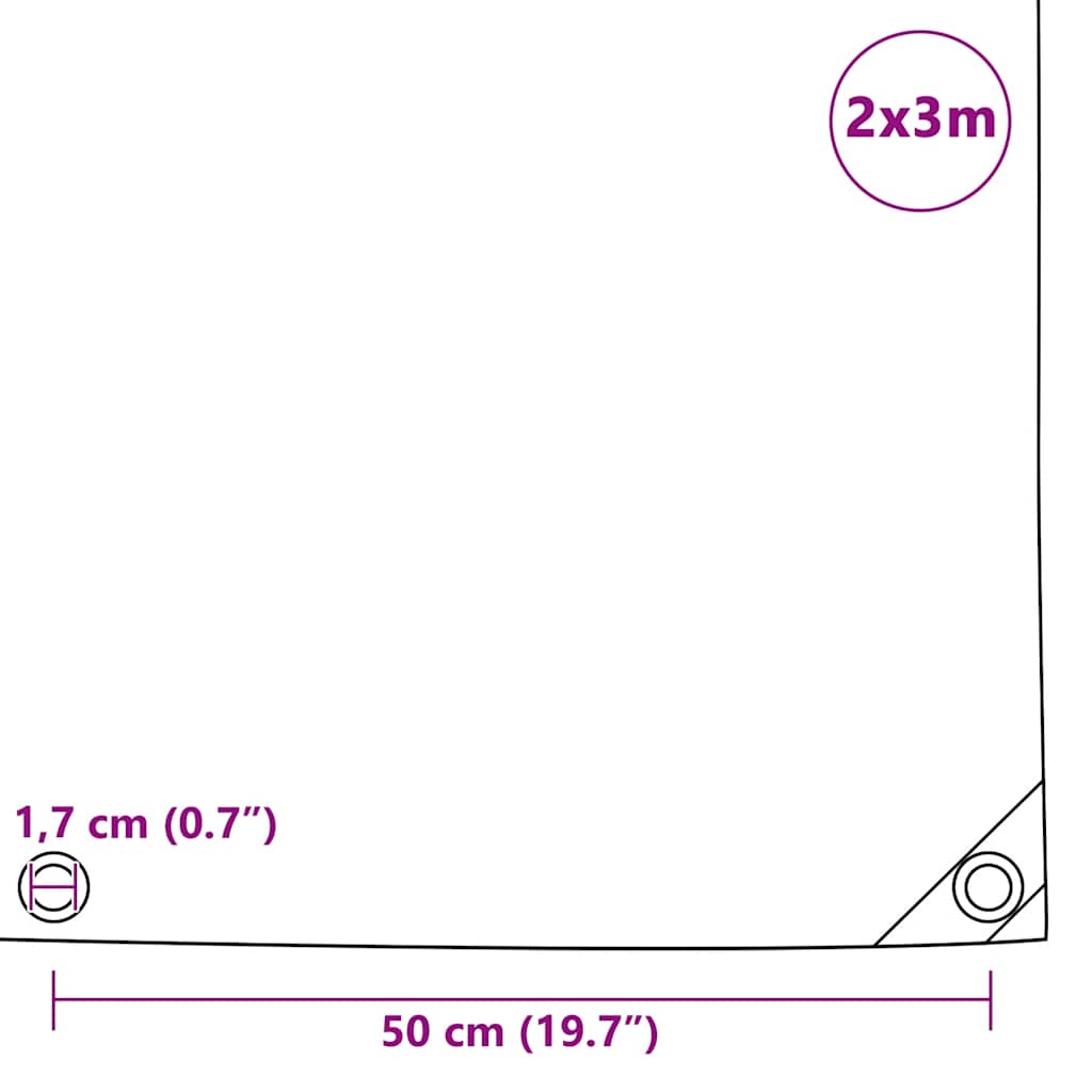 Cerada 650 g/m² 2 x 3 m crna