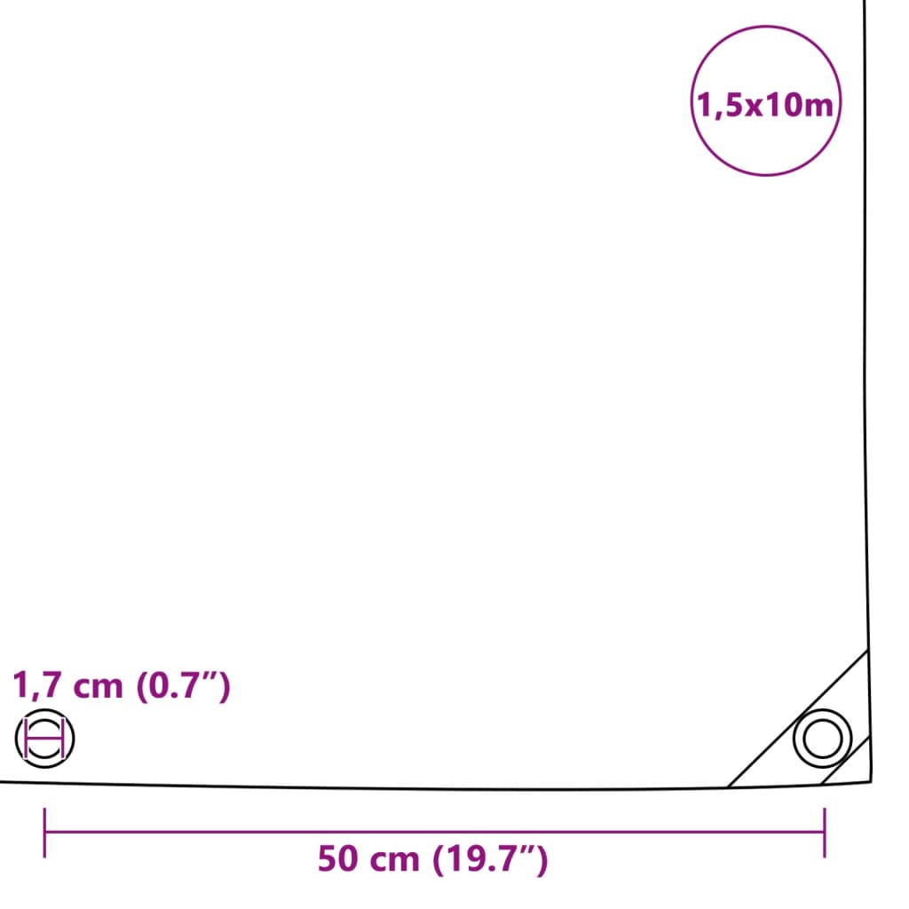Cerada 650 g/m² 1,5 x 10 m crna