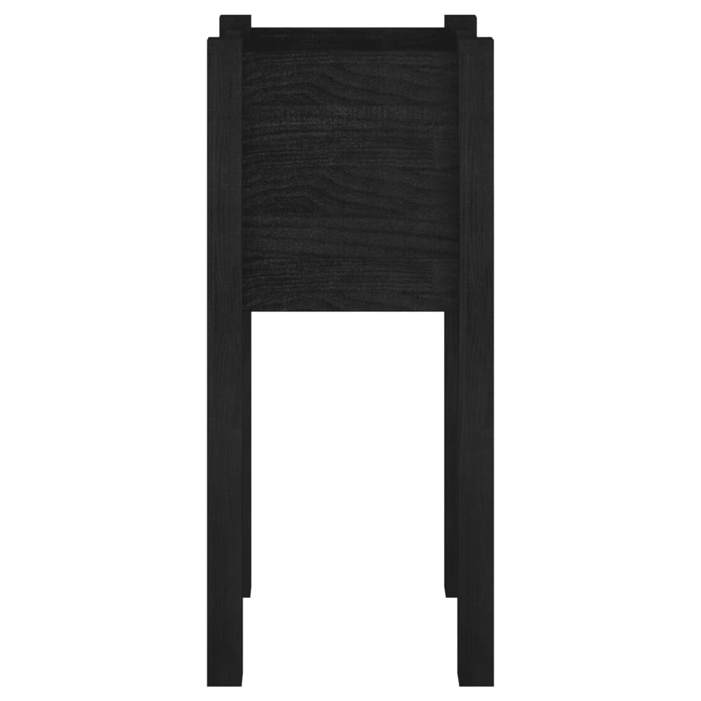 Vrtna sadilica crna 31 x 31 x 70 cm od masivne borovine
