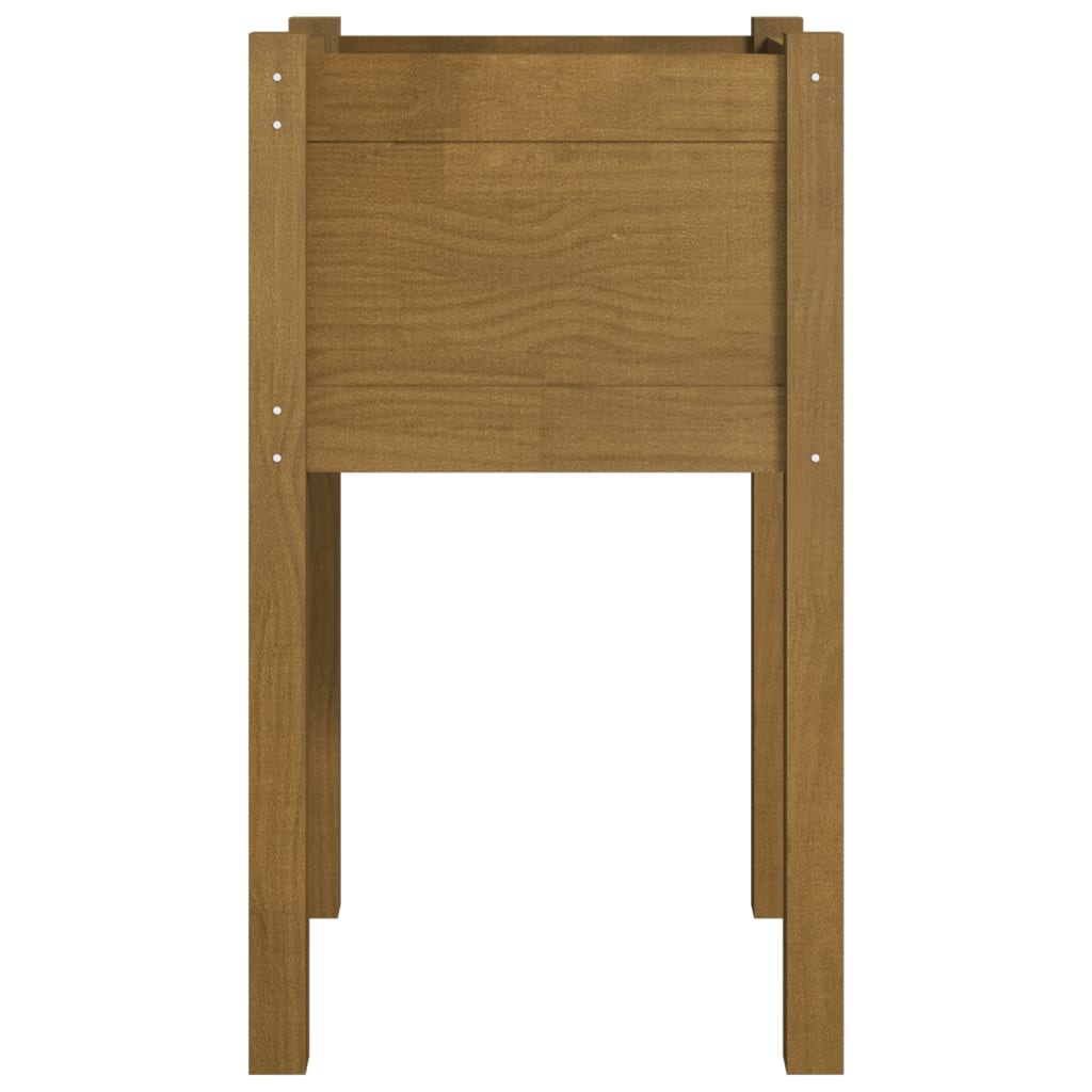 Vrtna sadilica smeđa boja meda 40x40x70 cm od masivne borovine