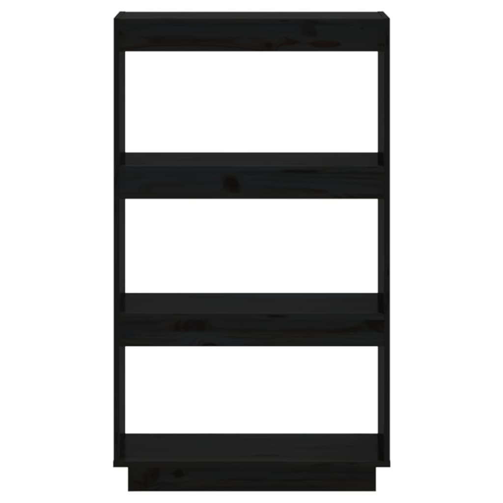 Ormarić za knjige / pregrada crni 60x35x103 cm od borovine