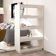 Ormarić za knjige / pregrada bijeli 80x35x135 cm od borovine