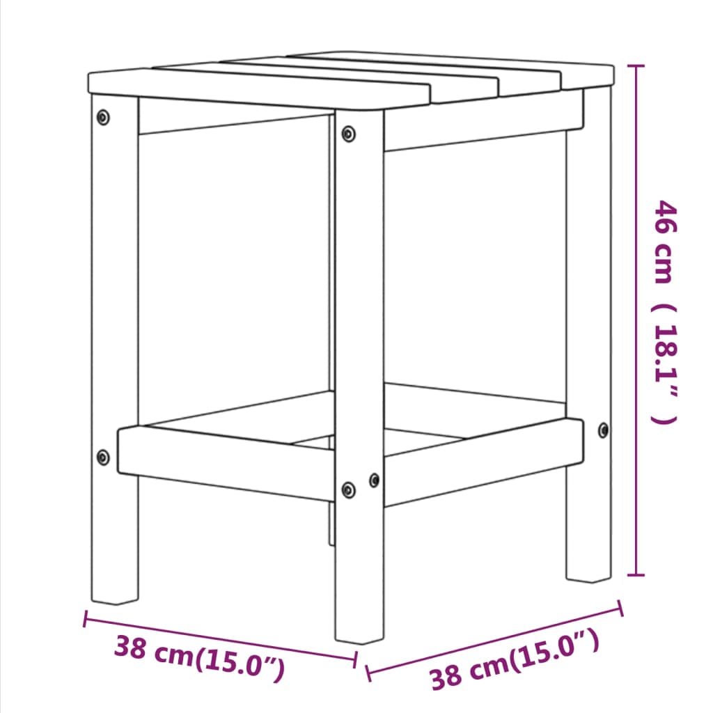 Vrtni stol Adirondack plava boja vode 38 x 38 x 46 cm HDPE