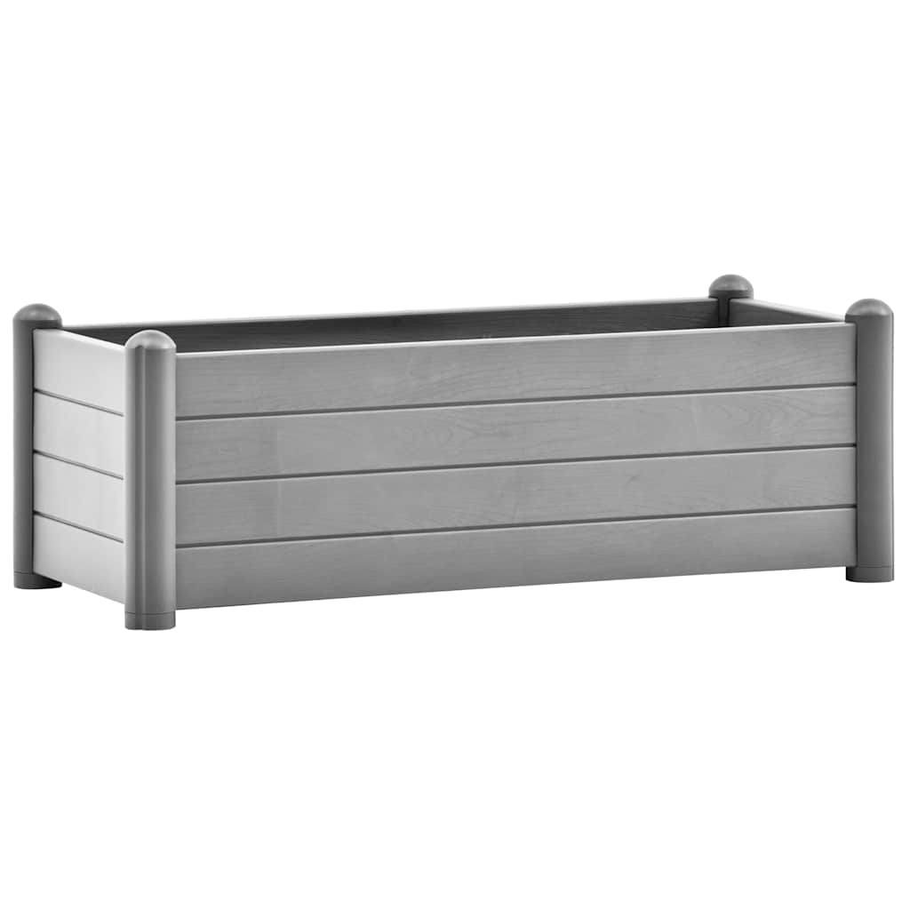Povišena vrtna gredica PP siva boja kamena 100 x 43 x 35 cm