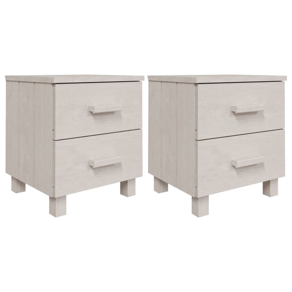 Noćni ormarići HAMAR 2 kom bijeli 40 x 35 x 44,5 cm od borovine