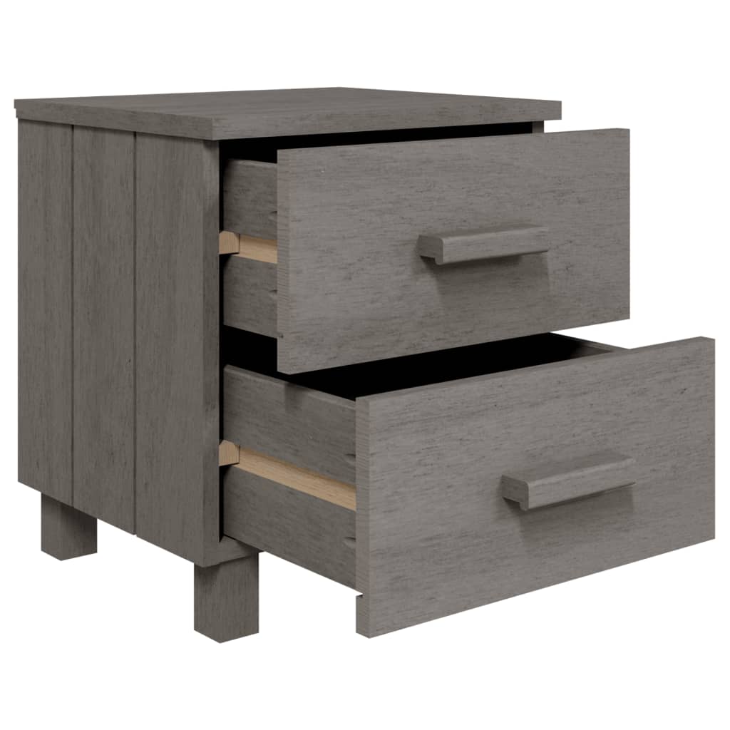 Noćni ormarići HAMAR 2 kom svjetlosivi 40x35x44,5 cm borovina