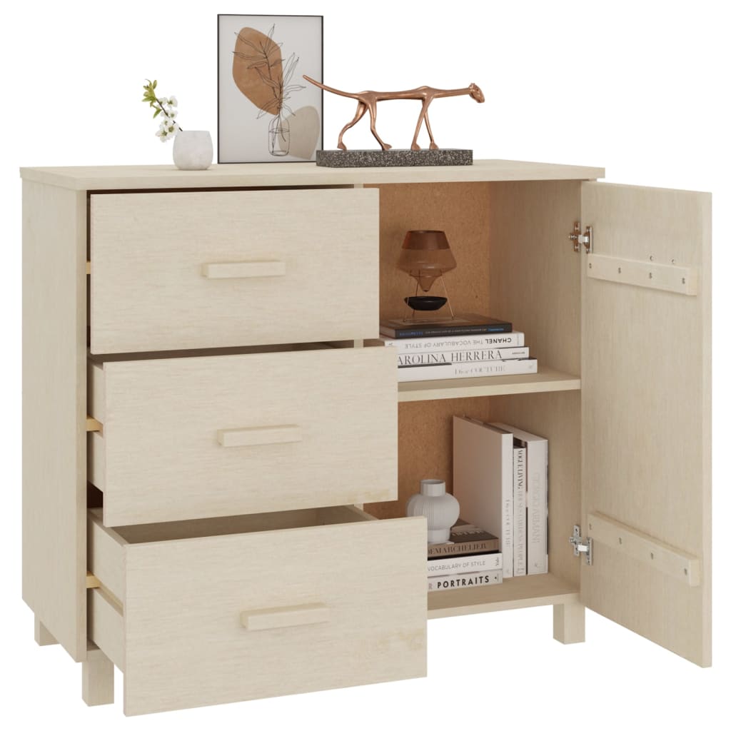 Komoda boja meda 90 x 40 x 80 cm od masivne borovine