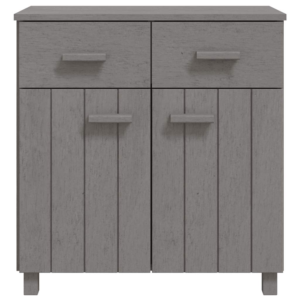 Komoda HAMAR svjetlosiva 79 x 40 x 80 cm od masivne borovine