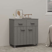 Komoda HAMAR svjetlosiva 79 x 40 x 80 cm od masivne borovine