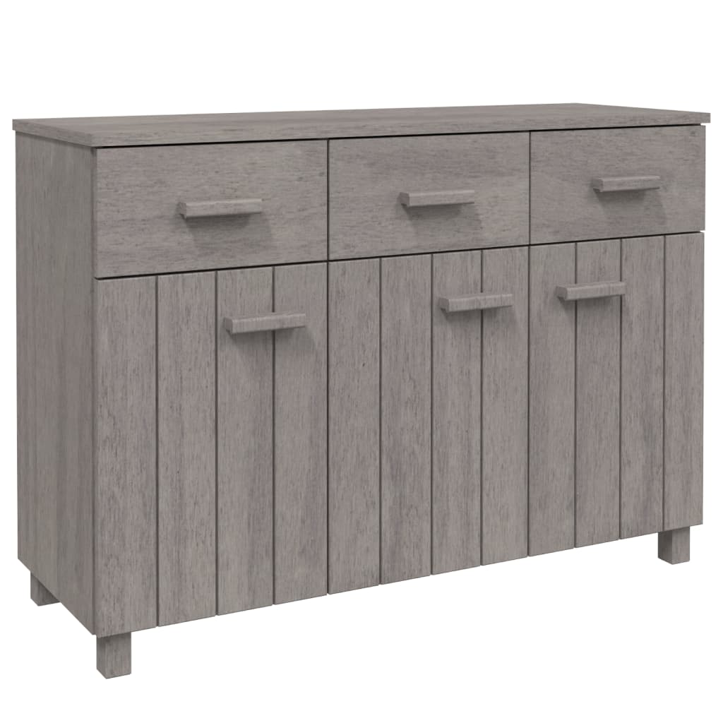 Komoda HAMAR svjetlosiva 113 x 40 x 80 cm od masivne borovine