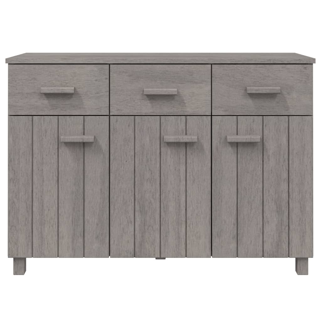 Komoda HAMAR svjetlosiva 113 x 40 x 80 cm od masivne borovine