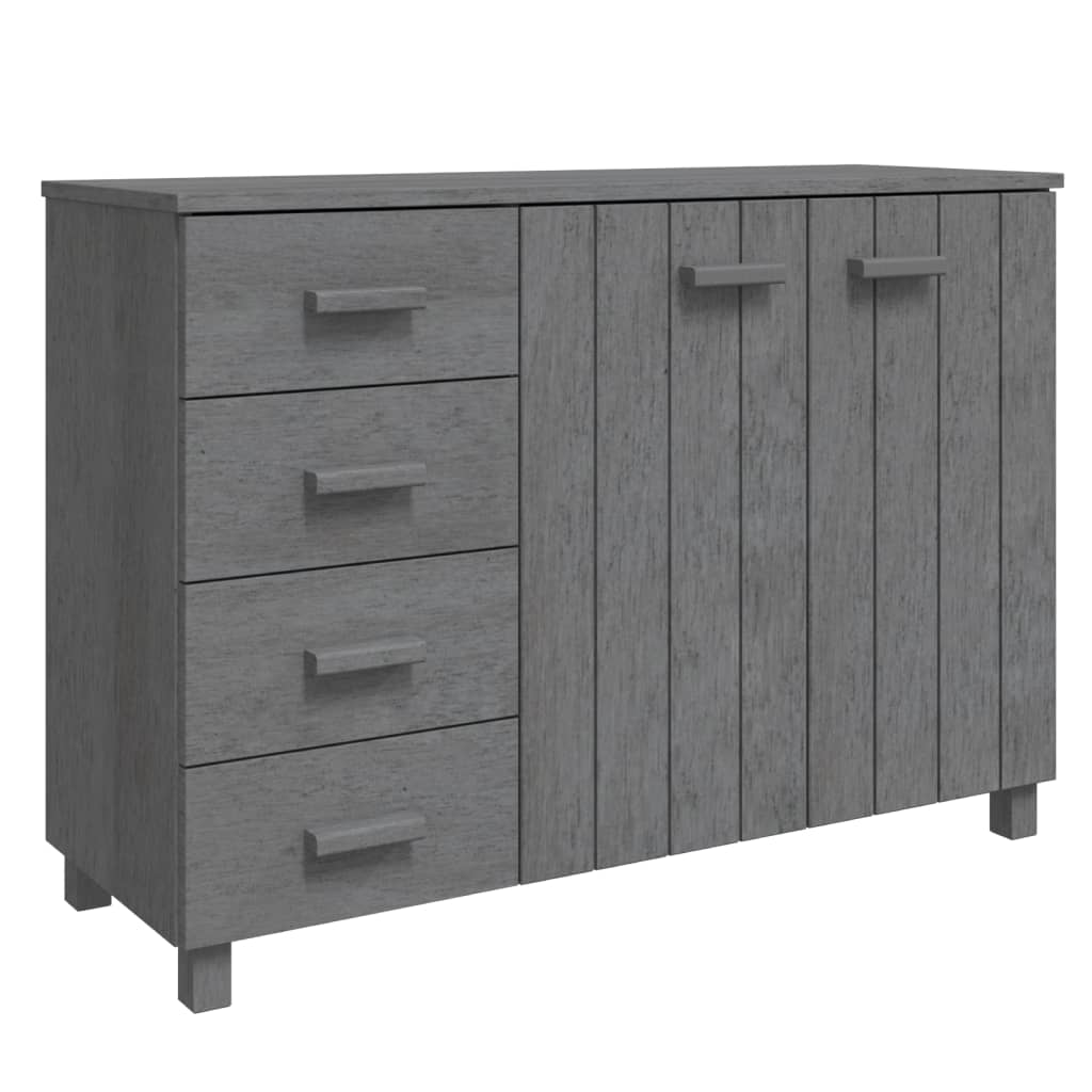 Komoda HAMAR tamnosiva 113 x 40 x 80 cm od masivne borovine