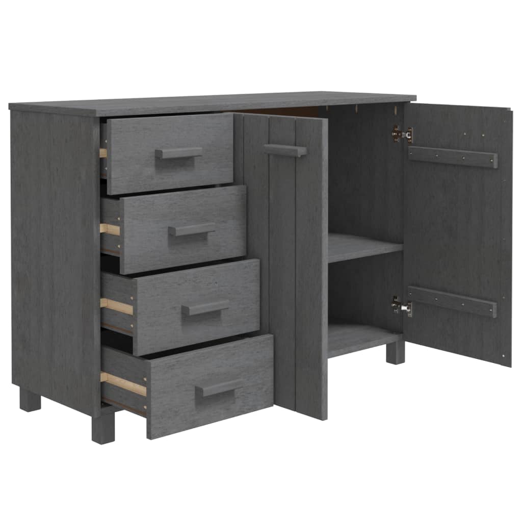 Komoda HAMAR tamnosiva 113 x 40 x 80 cm od masivne borovine