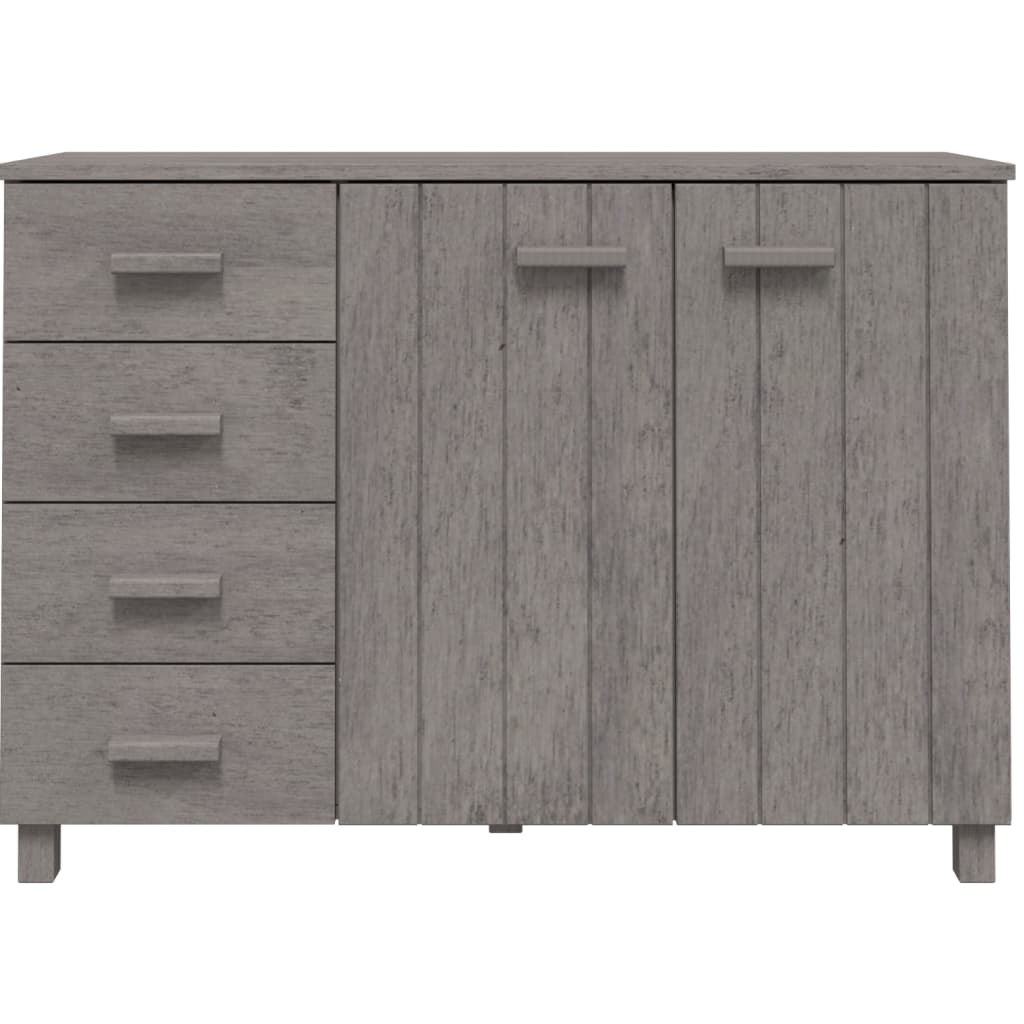 Komoda HAMAR svjetlosiva 113 x 40 x 80 cm od masivne borovine