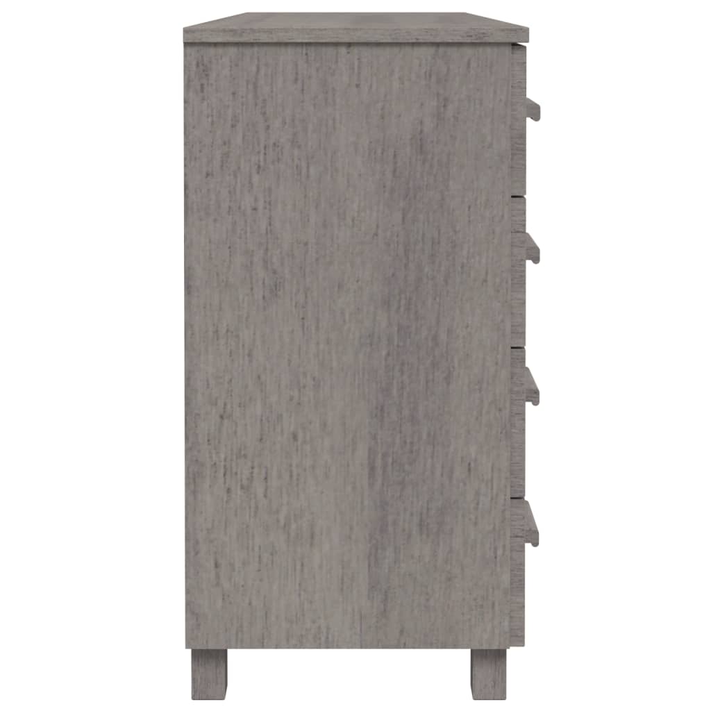 Komoda HAMAR svjetlosiva 113 x 40 x 80 cm od masivne borovine