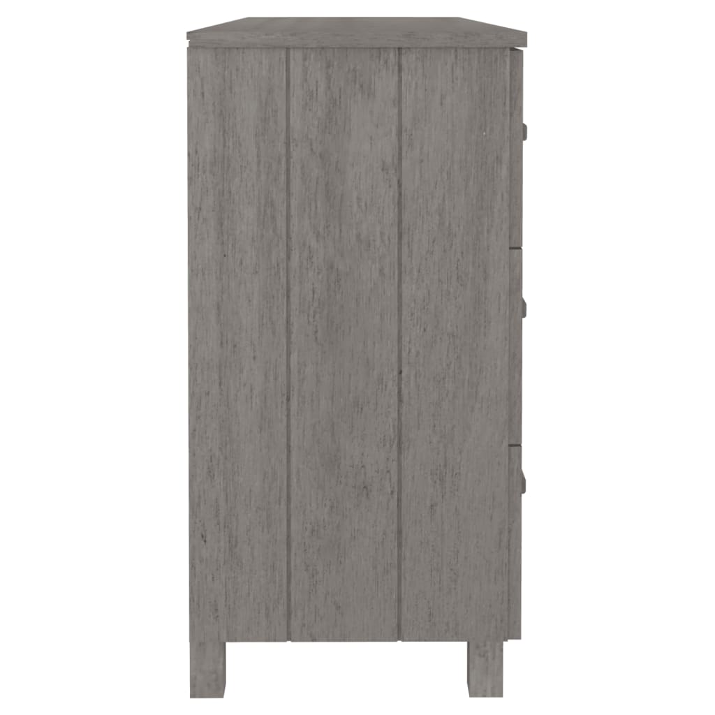 Komoda HAMAR svjetlosiva 113 x 40 x 80 cm od masivne borovine