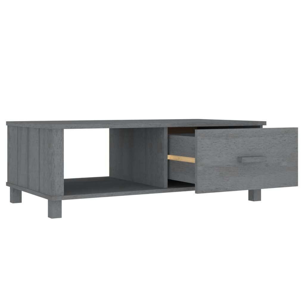 Stolić za kavu HAMAR tamnosivi 100x55x35 cm od masivne borovine