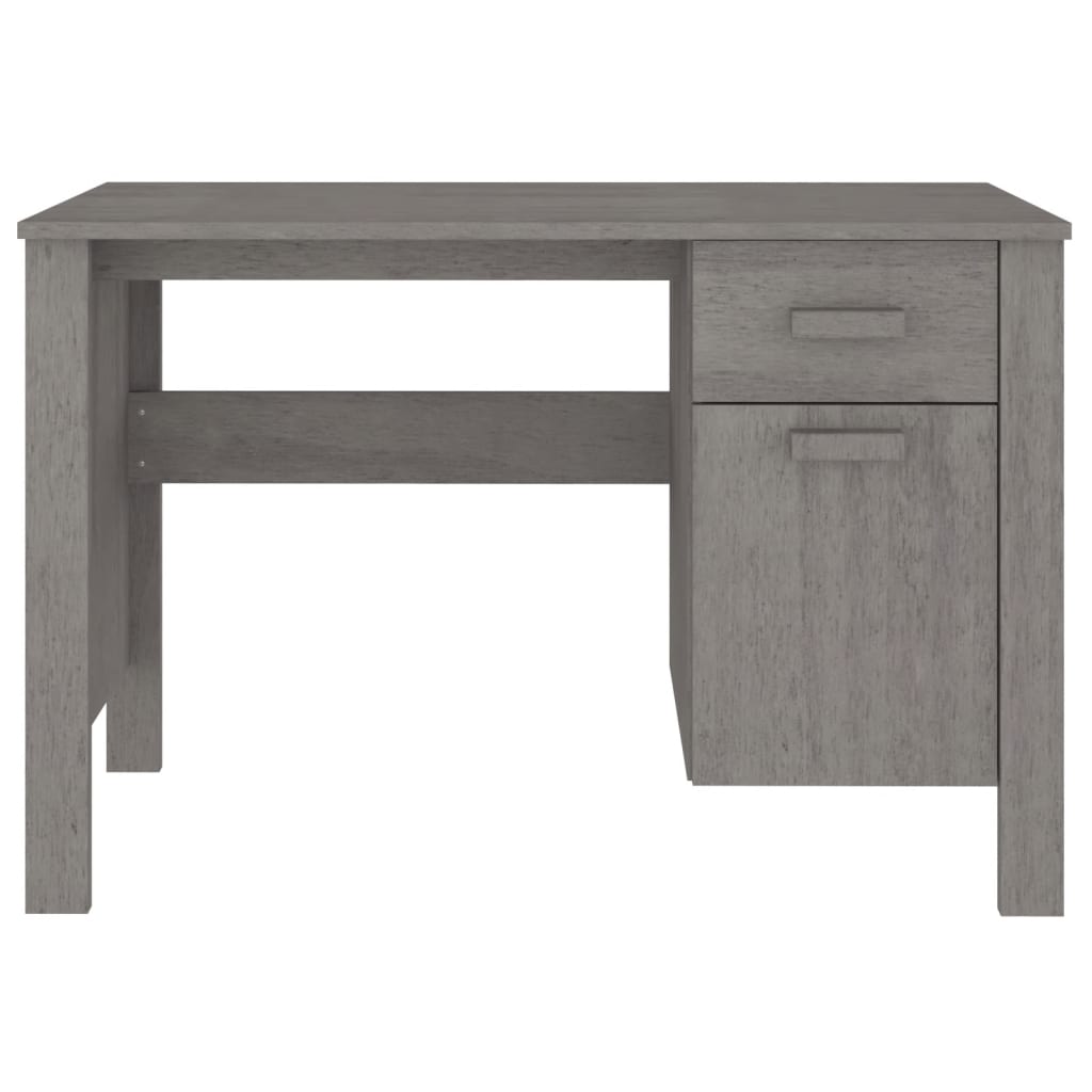Radni stol HAMAR svjetlosivi 113 x 50 x 75 cm masivna borovina