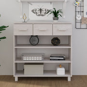 Konzolni stol HAMAR bijeli 90 x 35 x 90 cm od masivne borovine