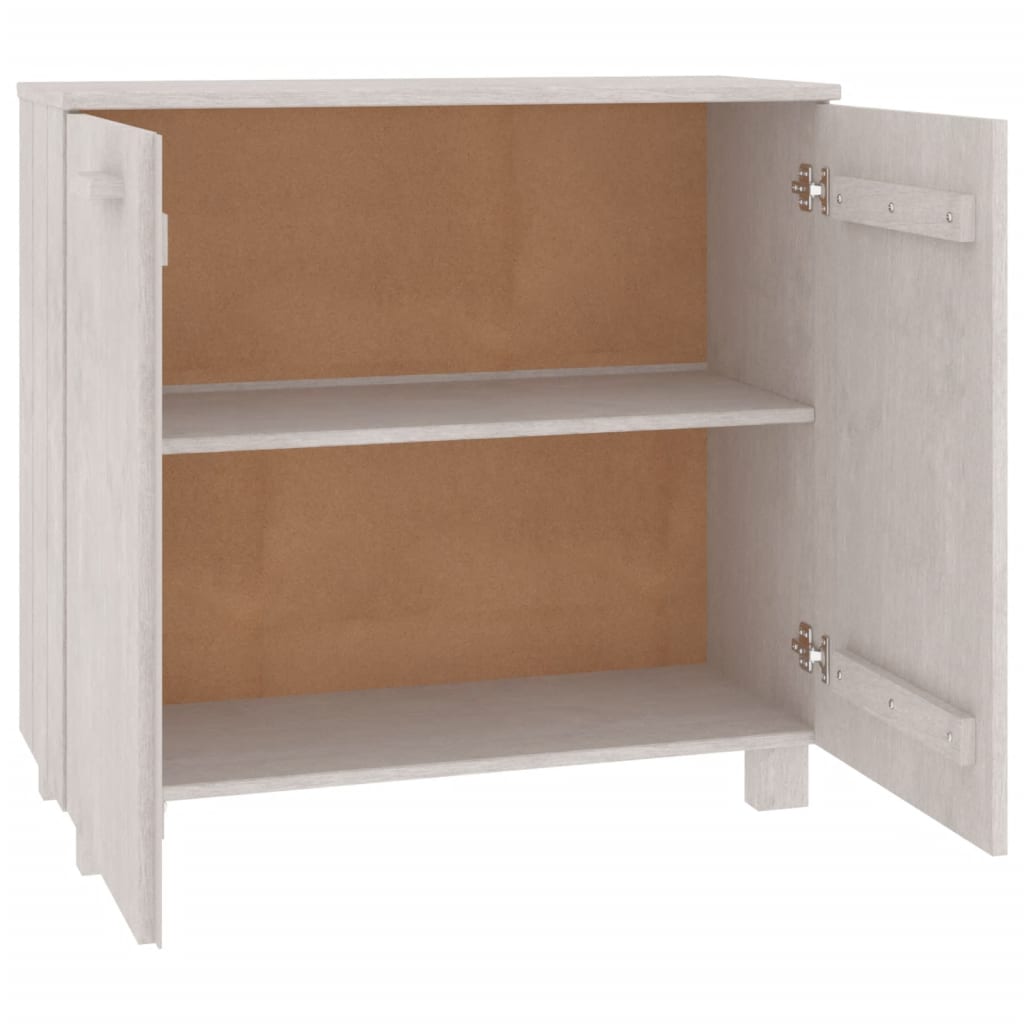 Komoda HAMAR bijela 85 x 35 x 80 cm od masivne borovine