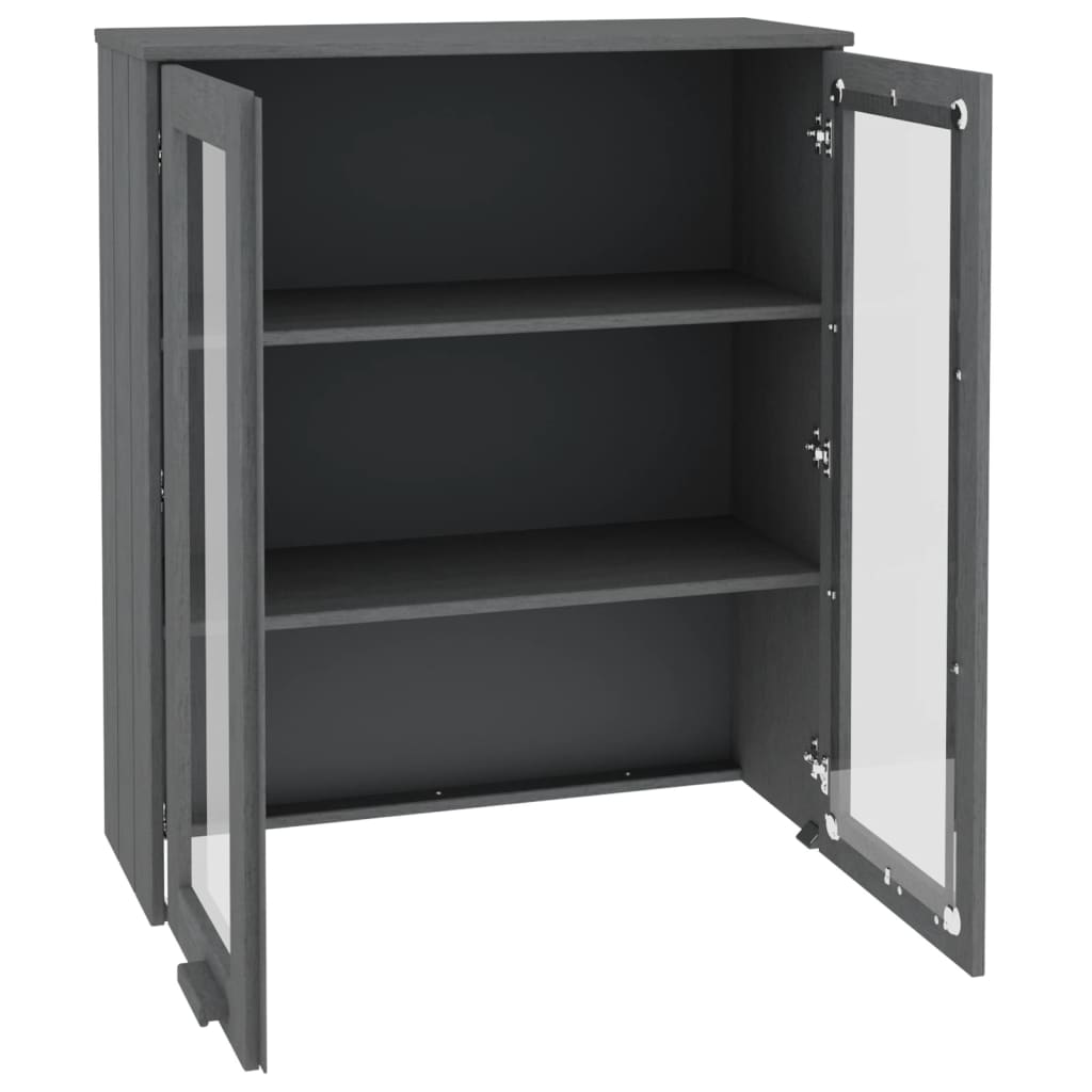 Gornji element za komodu HAMAR tamnosivi 85x35x100 cm borovina