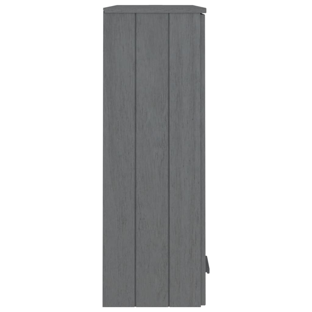Gornji element za komodu HAMAR tamnosivi 85x35x100 cm borovina
