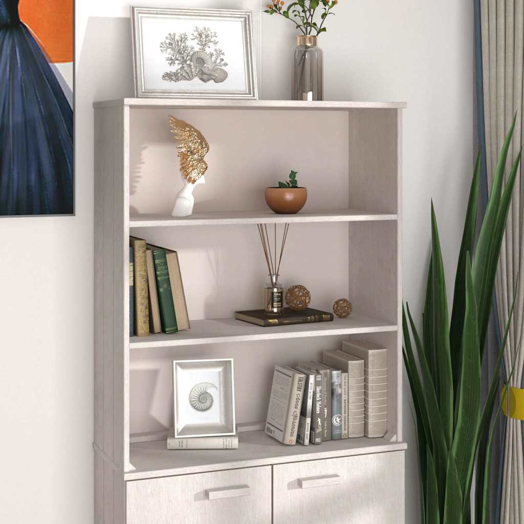 Gornji element za komodu HAMAR bijeli 85x35x100 cm od borovine
