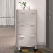 Ormarić za cipele HAMAR bijeli 59,5x35x117 cm masivna borovina