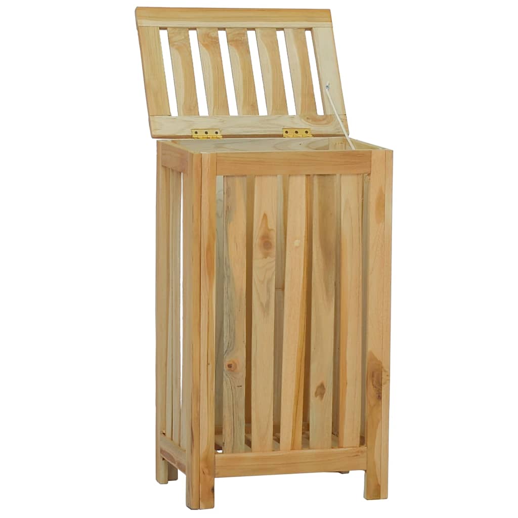 Košara za rublje 35 x 25 x 60 cm od masivne tikovine