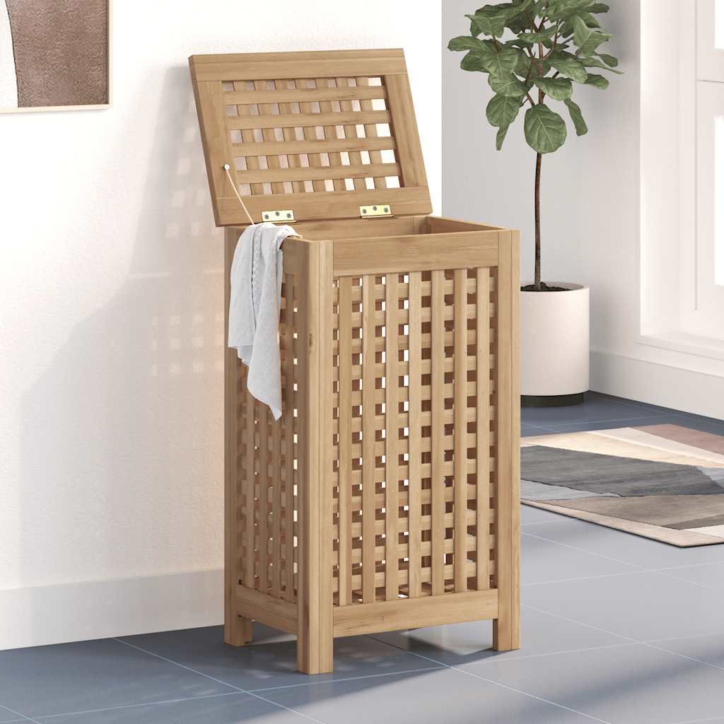 Košara za rublje 35 x 25 x 60 cm od masivne tikovine