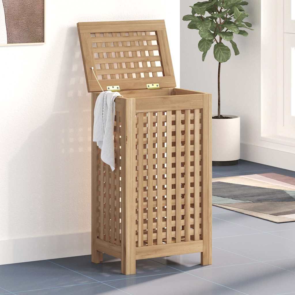 Košarica za rublje Prirodna Čvrsto teak drvo
