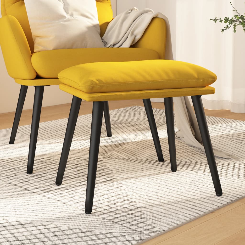 Tabure boja senfa 45 x 29,5 x 35 cm od tkanine