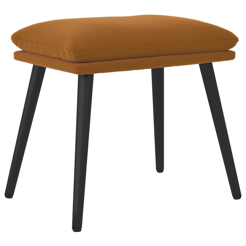 Tabure smeđi 45x29,5x35 cm baršunasti