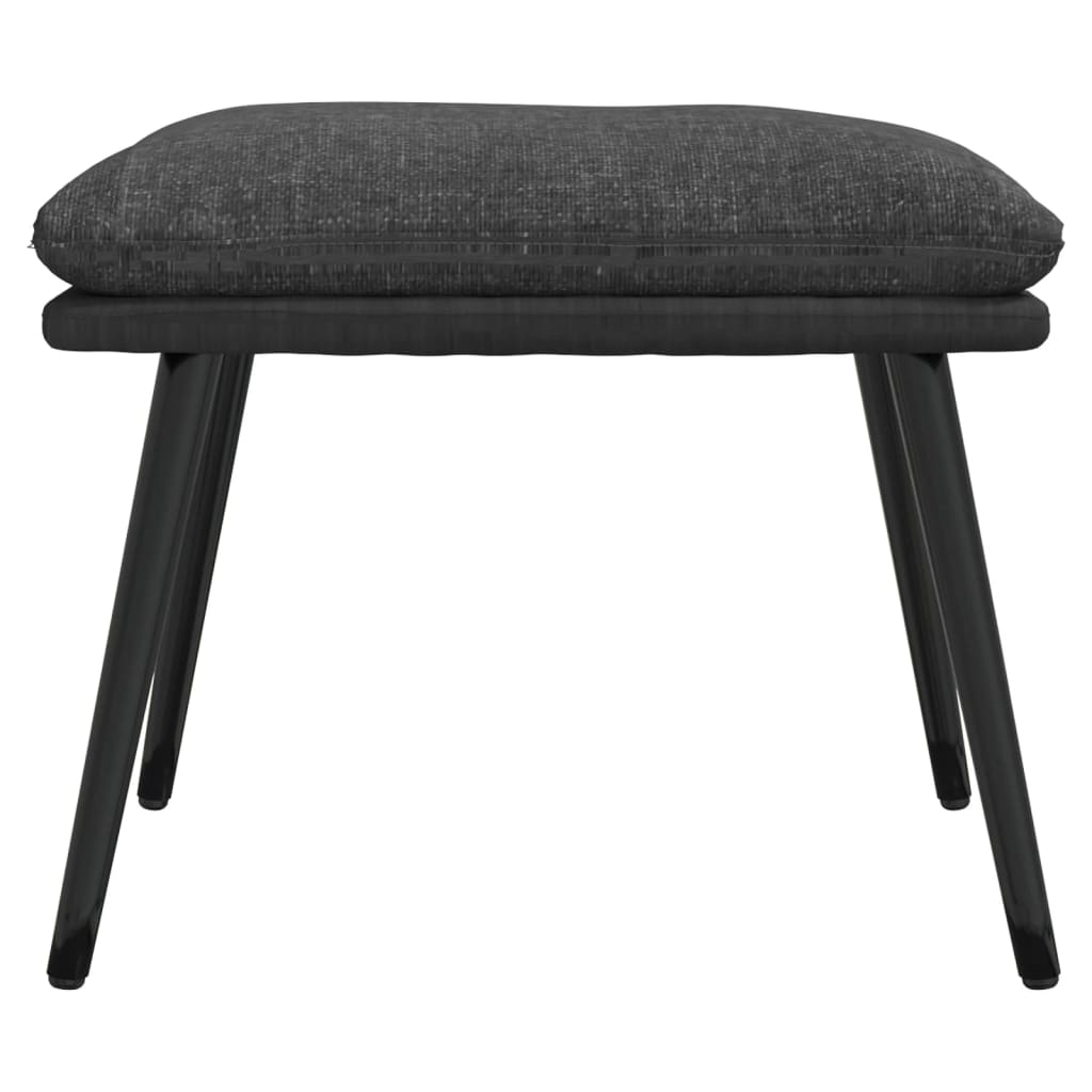 Tabure tamnosivi 45x29,5x35 cm od tkanine i umjetne kože