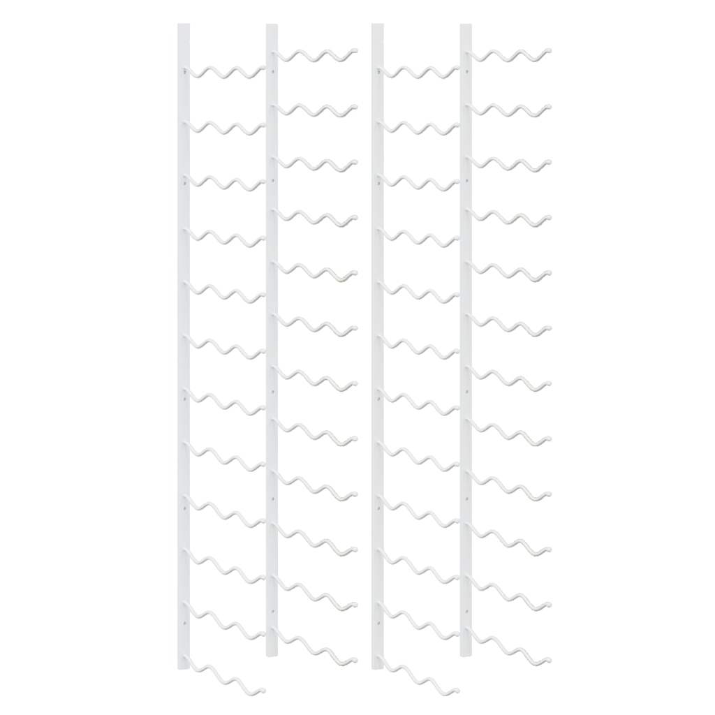 Zidni stalak za vino za 36 boca 2 kom bijeli željezni
