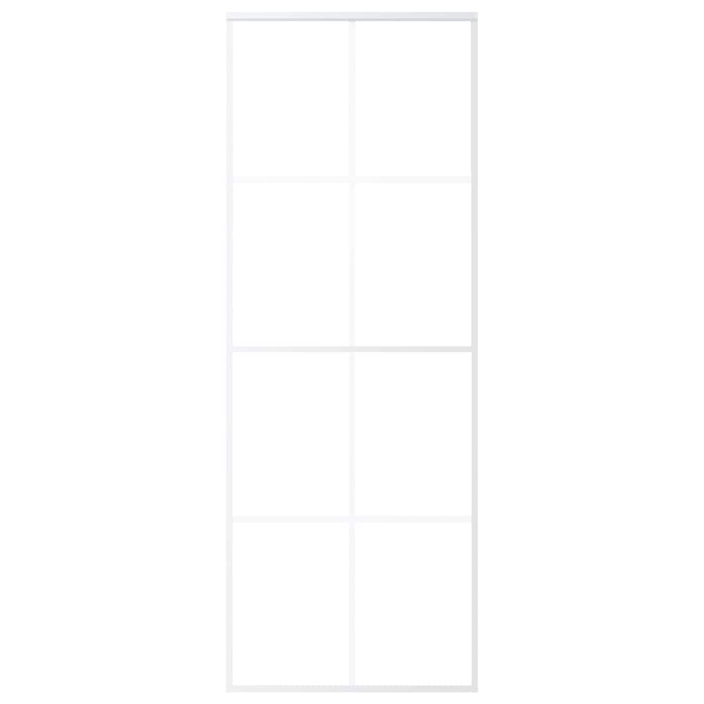 Klizna vrata od stakla ESG i aluminija 76 x 205 cm bijela