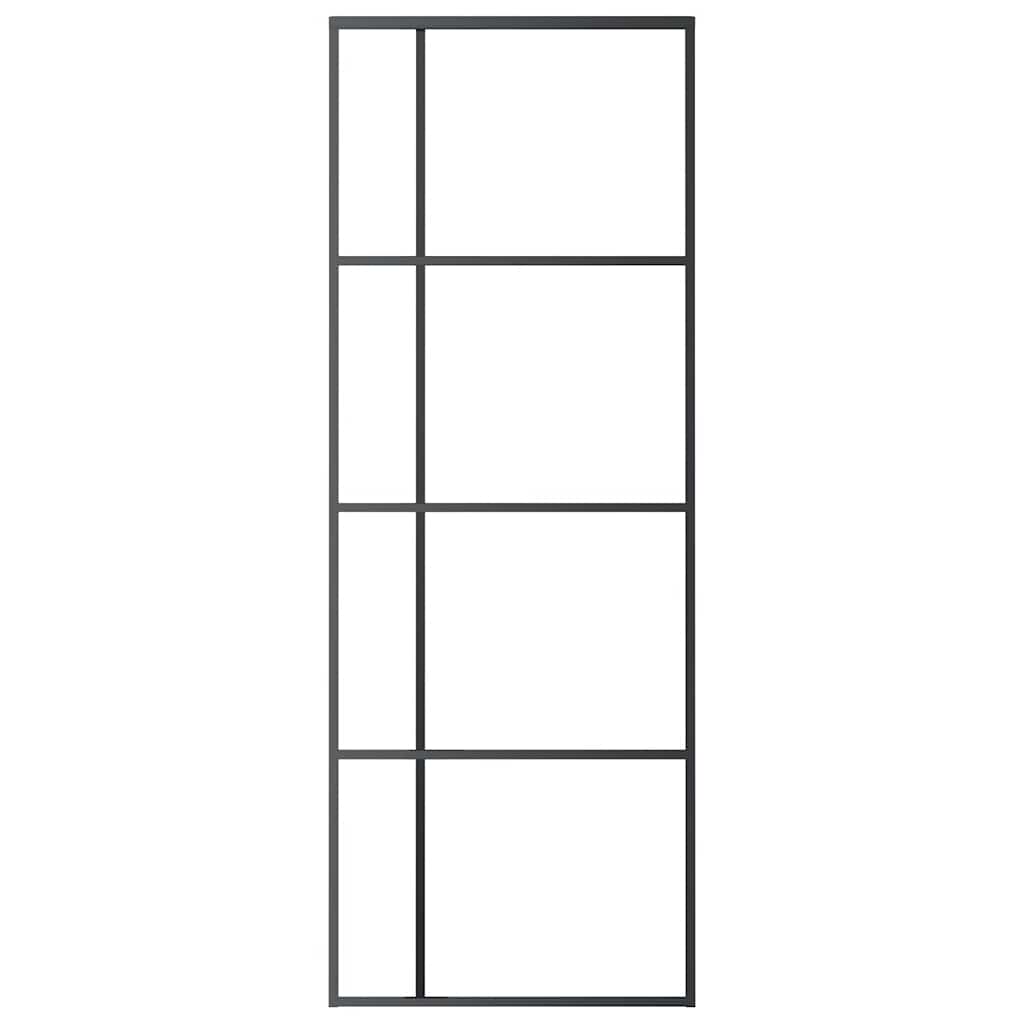 Klizna vrata od stakla ESG i aluminija 76 x 205 cm crna