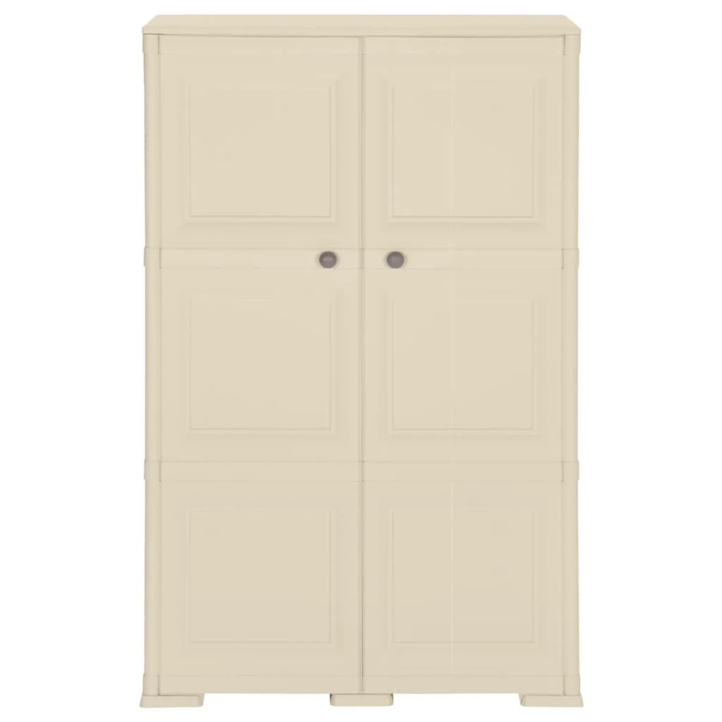 Plastični ormarić 79 x 43 x 125 cm izgled drva angora bijeli