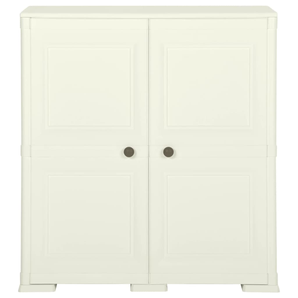 Plastični ormarić 79 x 43 x 85,5 cm izgled drva boja vanilije