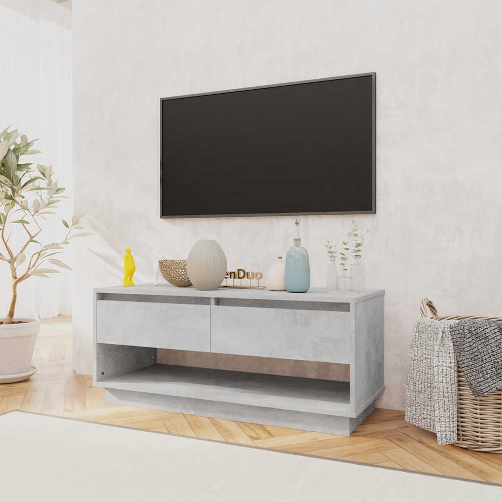 TV ormarić boja betona 102 x 41 x 44 cm od konstruiranog drva