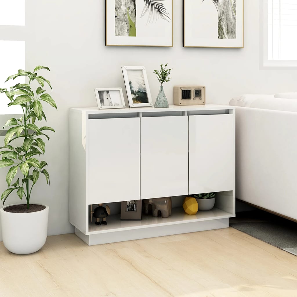 Komoda bijela 97 x 31 x 75 cm od konstruiranog drva
