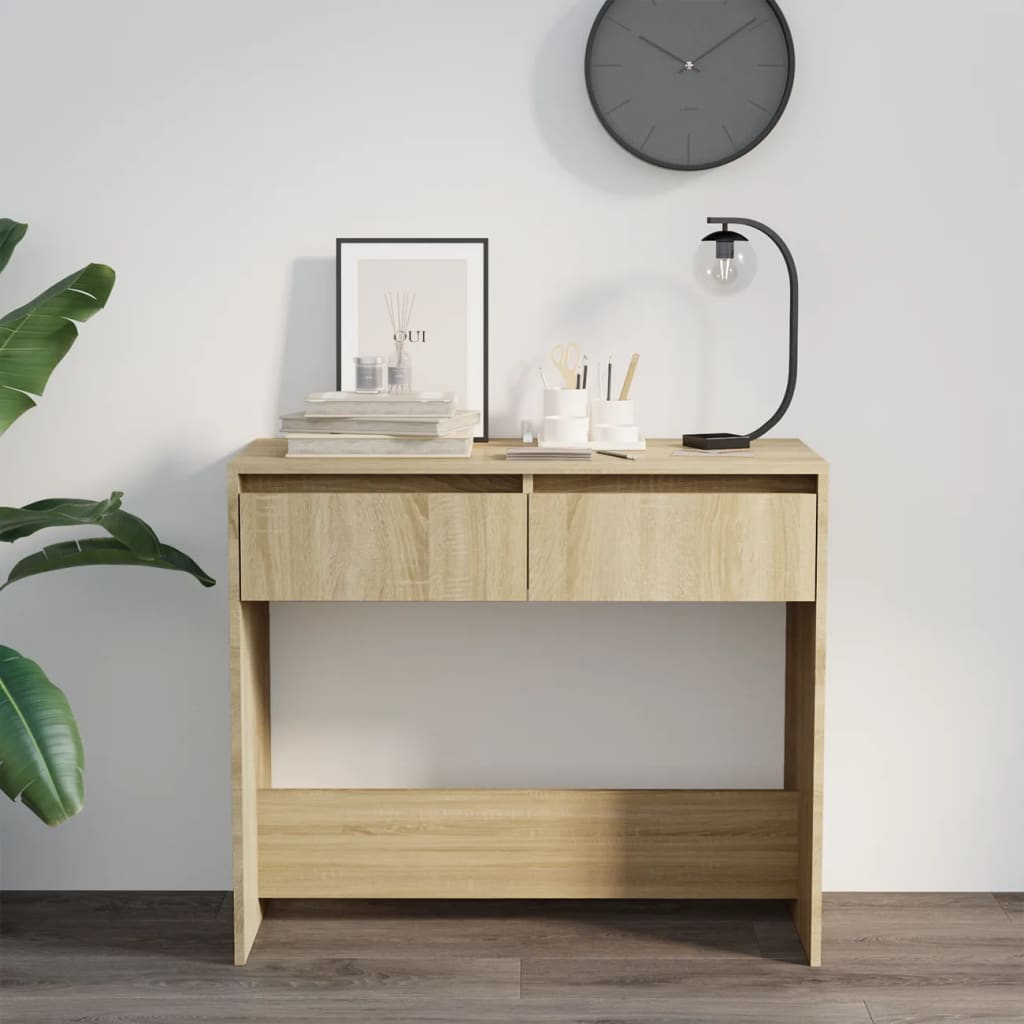 Konzolni stol boja hrasta 89 x 41 x 76,5 cm konstruirano drvo
