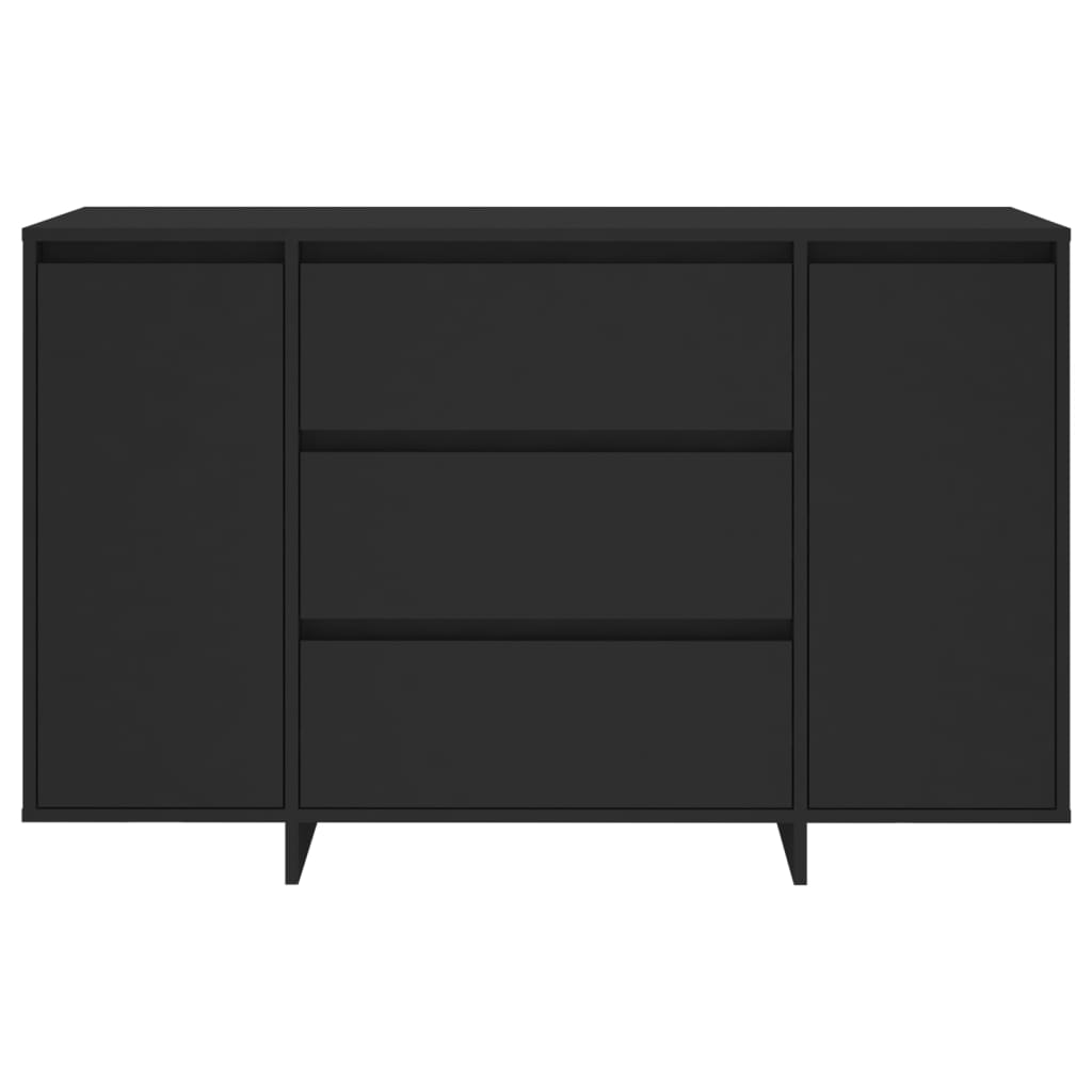 Komoda s 3 ladice crna 120 x 41 x 75 cm konstruirano drvo